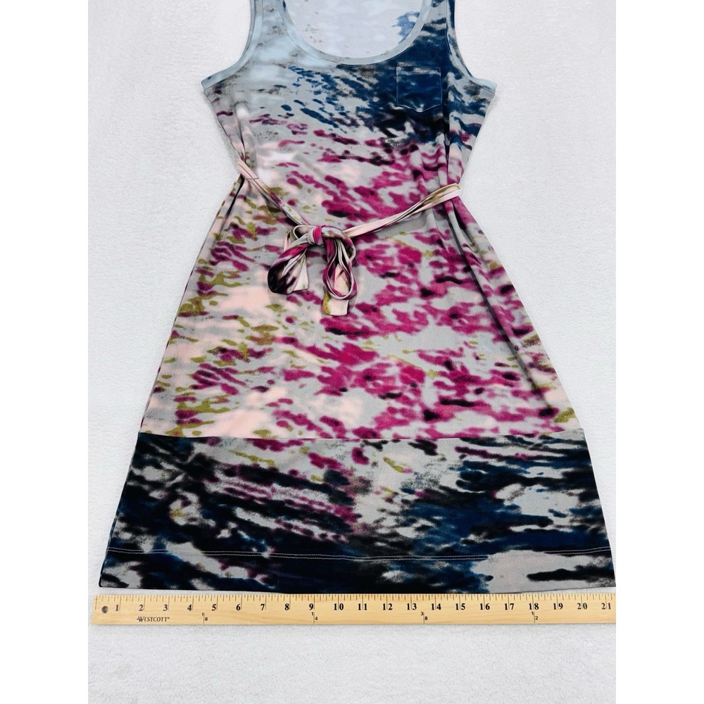 The Limited Tank Top Dress Tie-dye with Belt Light Weight Beach Lounge - Picture 5 of 8